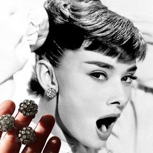 42 Diamond Interchangeable Vintage Cluster Cocktail Ring/Earrings Set